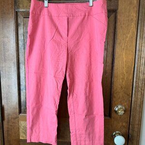 Zac & Rachel Salmon Pull-On Cropped Pants Size 12
